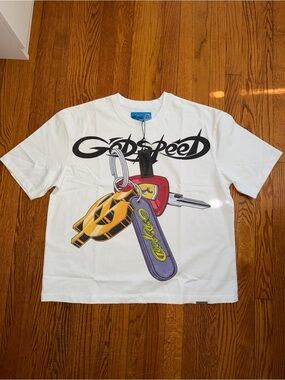 Godspeed Keychain Graphic Tee White Size L